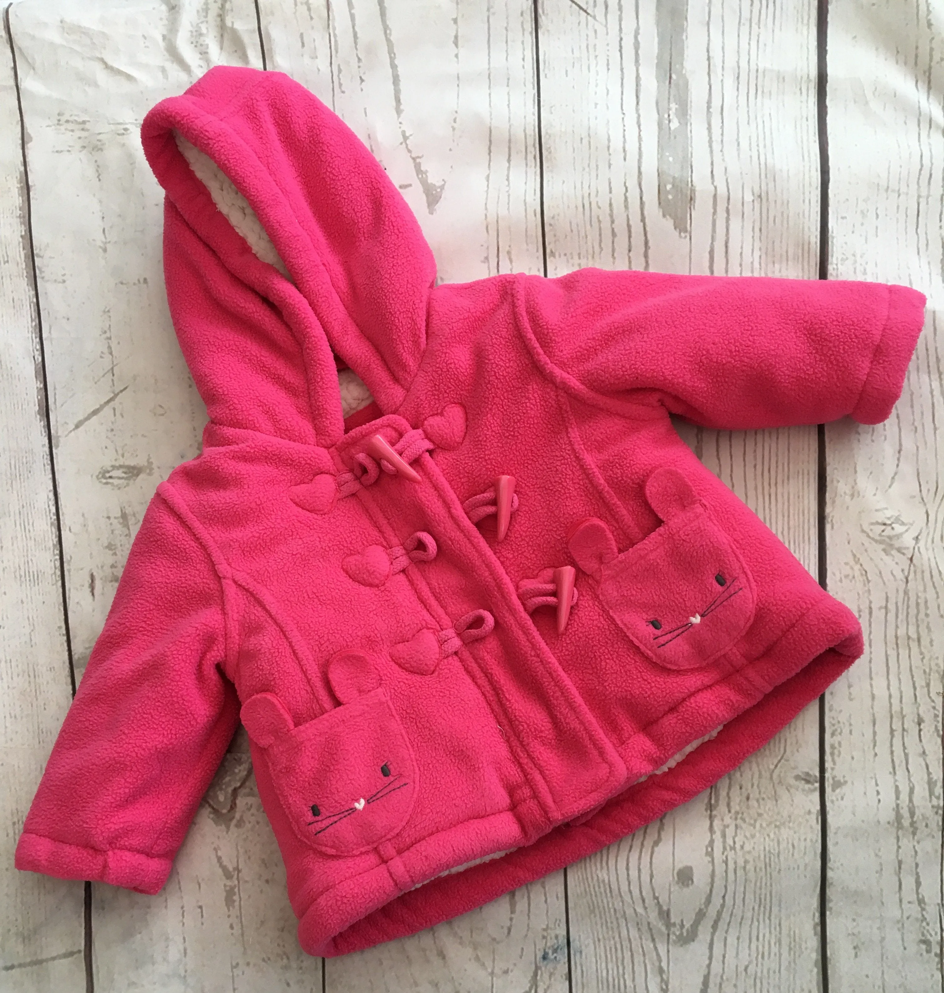 0-3 Months Fleece Lined Winter Coat Looks Unworn
