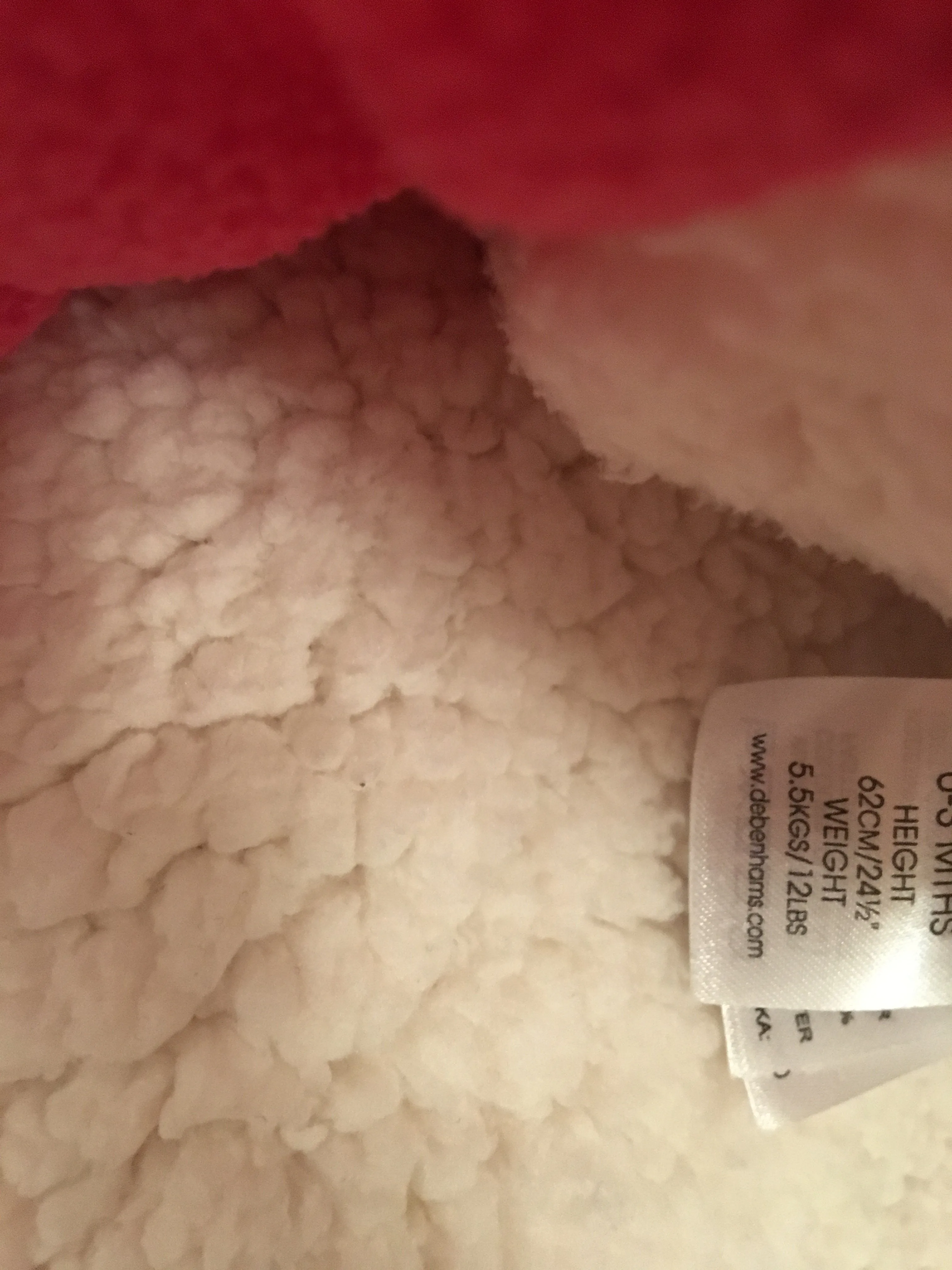 0-3 Months Fleece Lined Winter Coat Looks Unworn