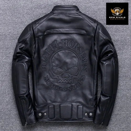 100% Genuine Leather Jacket Men Top Layer Cowhide Coats for Man Motorcycle Outwear Slim Stand Collar Fall  Jackets Trend