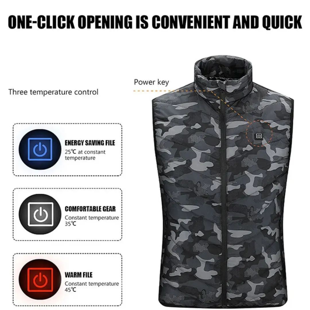 Camouflage Heat Vest For Men