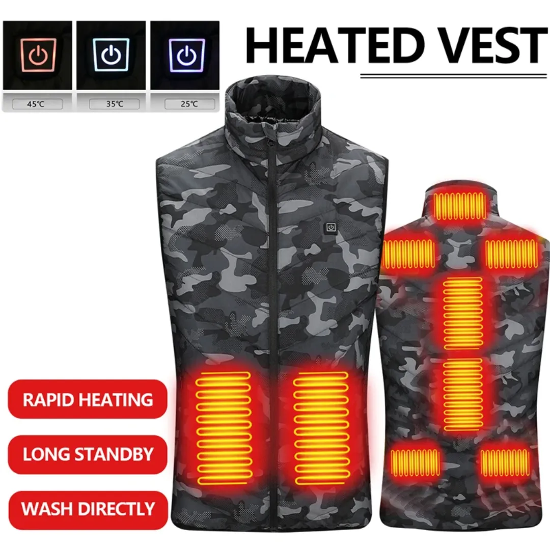 Camouflage Heat Vest For Men