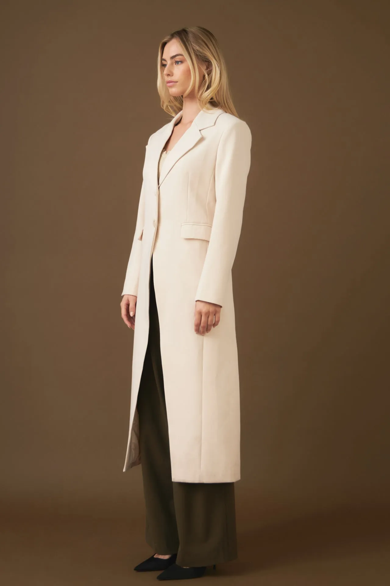 Front Slit Long Jacket