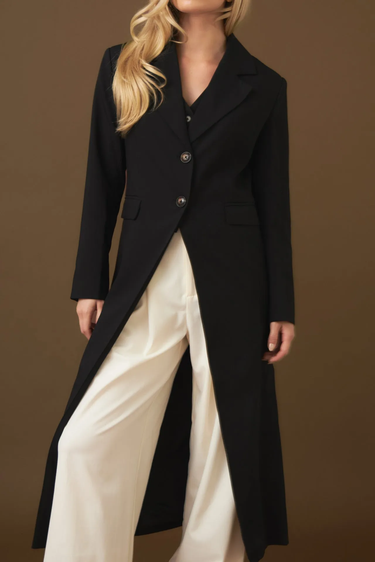 Front Slit Long Jacket