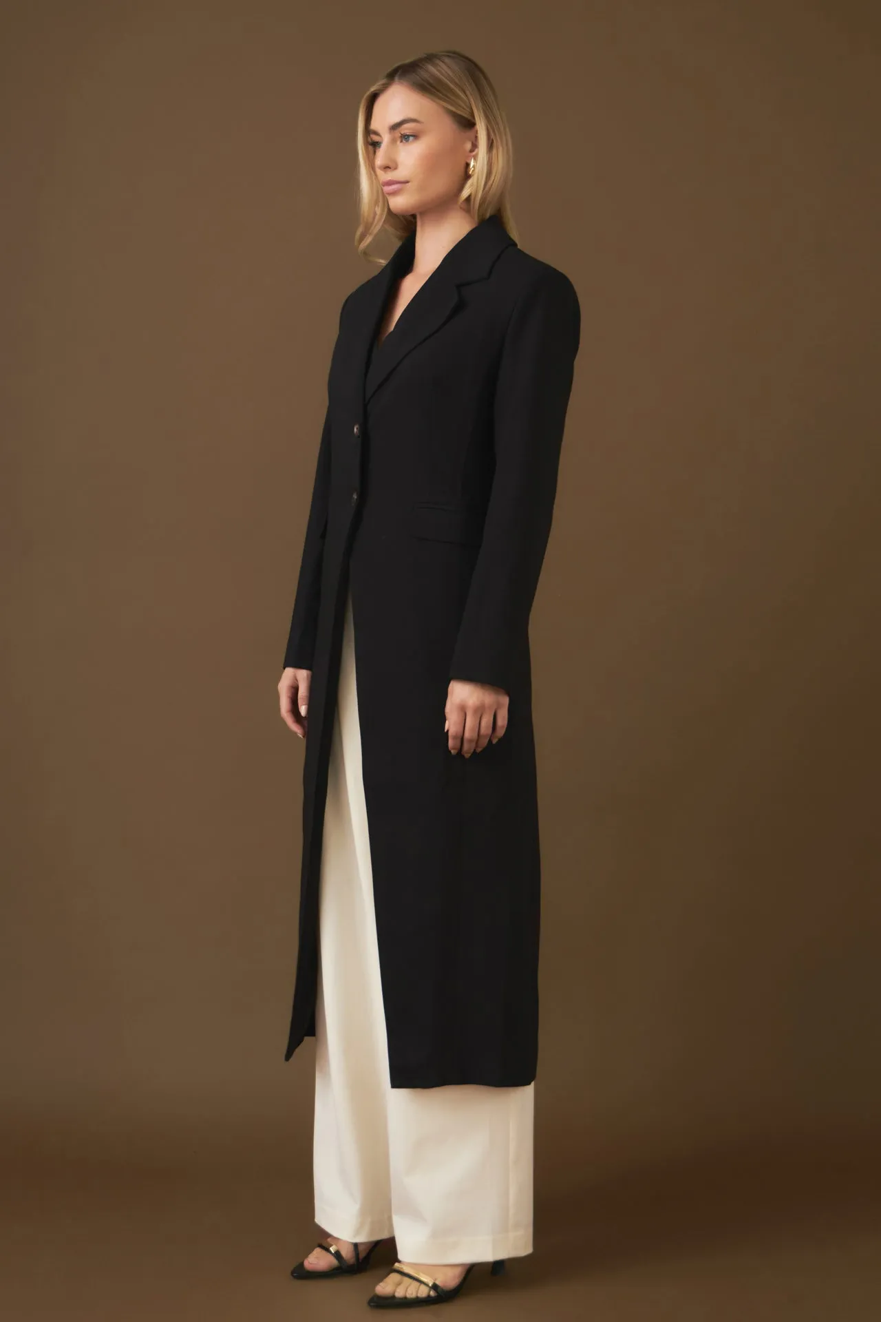 Front Slit Long Jacket
