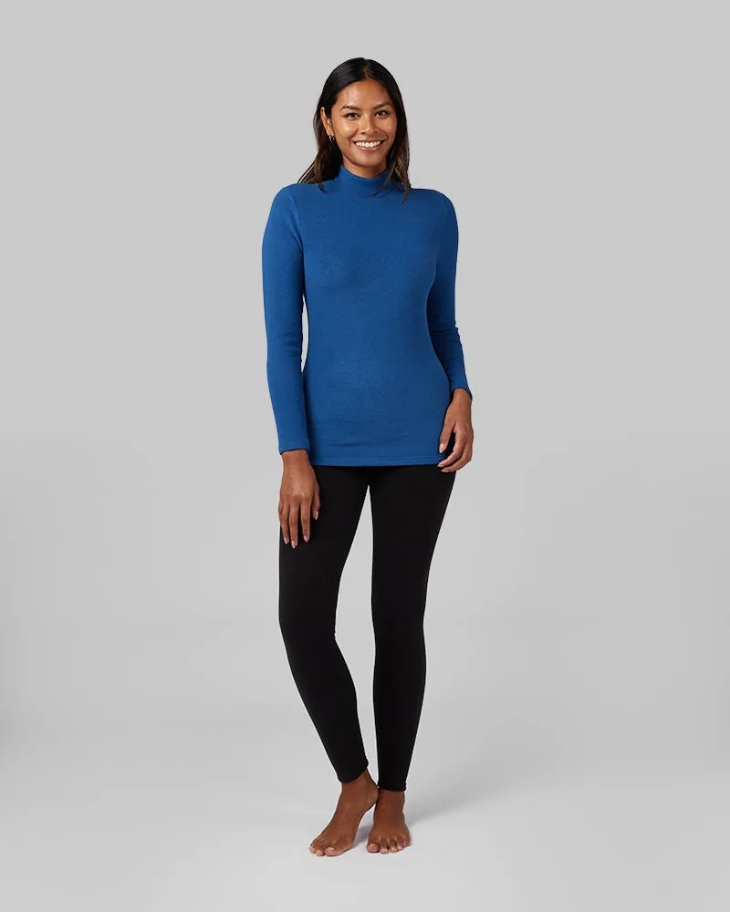 WOMEN'S HEAVYWEIGHT FLEECE BASELAYER MOCK TOP