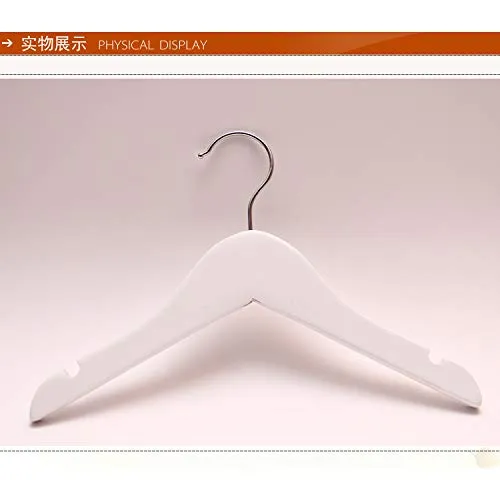 Xyijia Hanger 10Pcs/Lot 30Cm Children No Trace Anti-Skid Wooden Hanger White Children's Coat Hanger